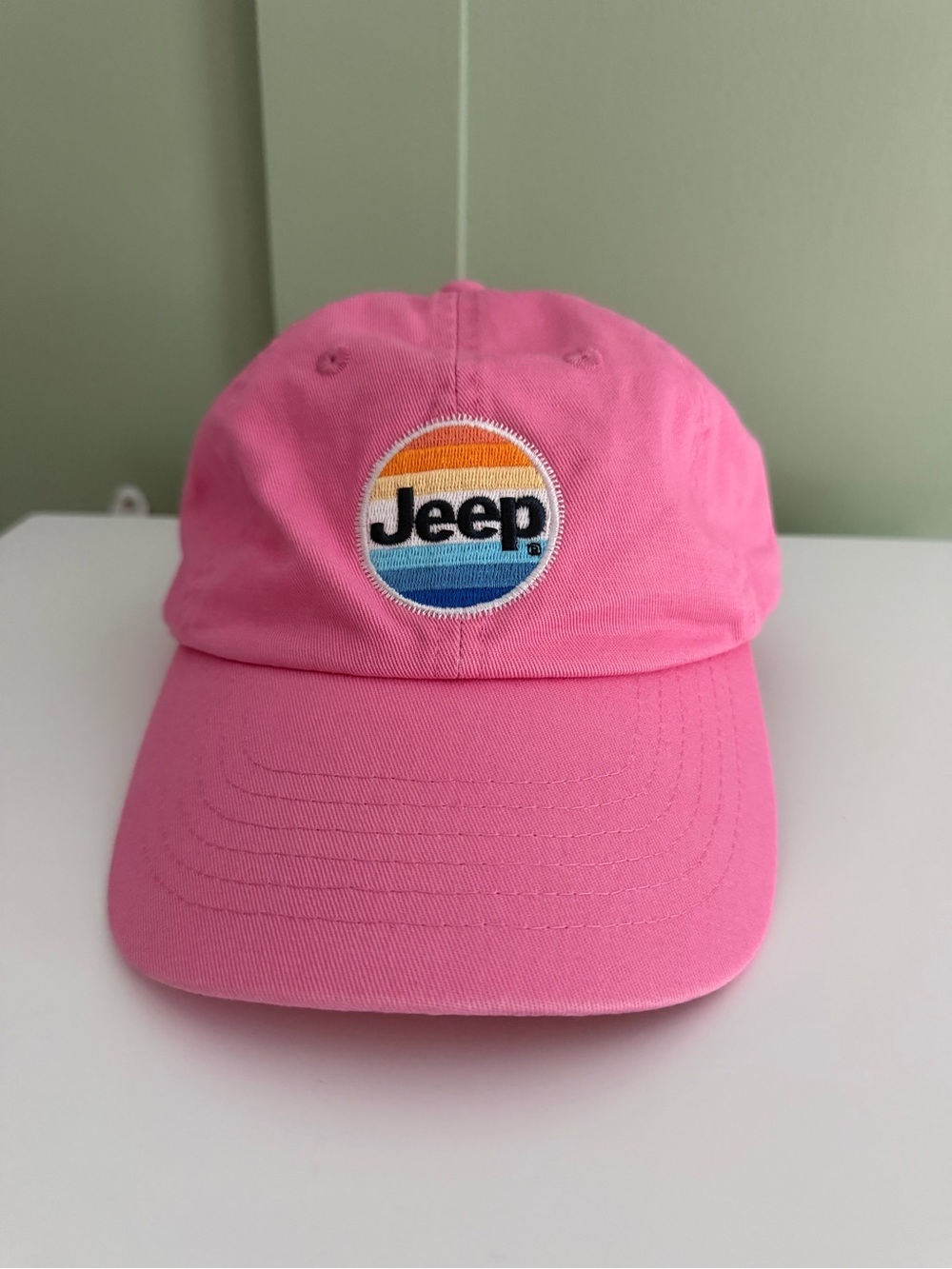 JEDCO Jeep Pink Logo Adjustable Baseball Cap Hat OSFM One Size Fits Most